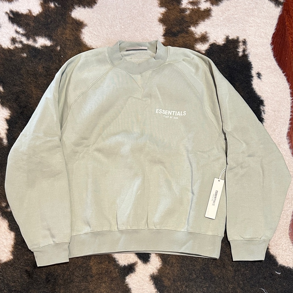 Essentials Men's Light Seafoam Crewneck Sweater